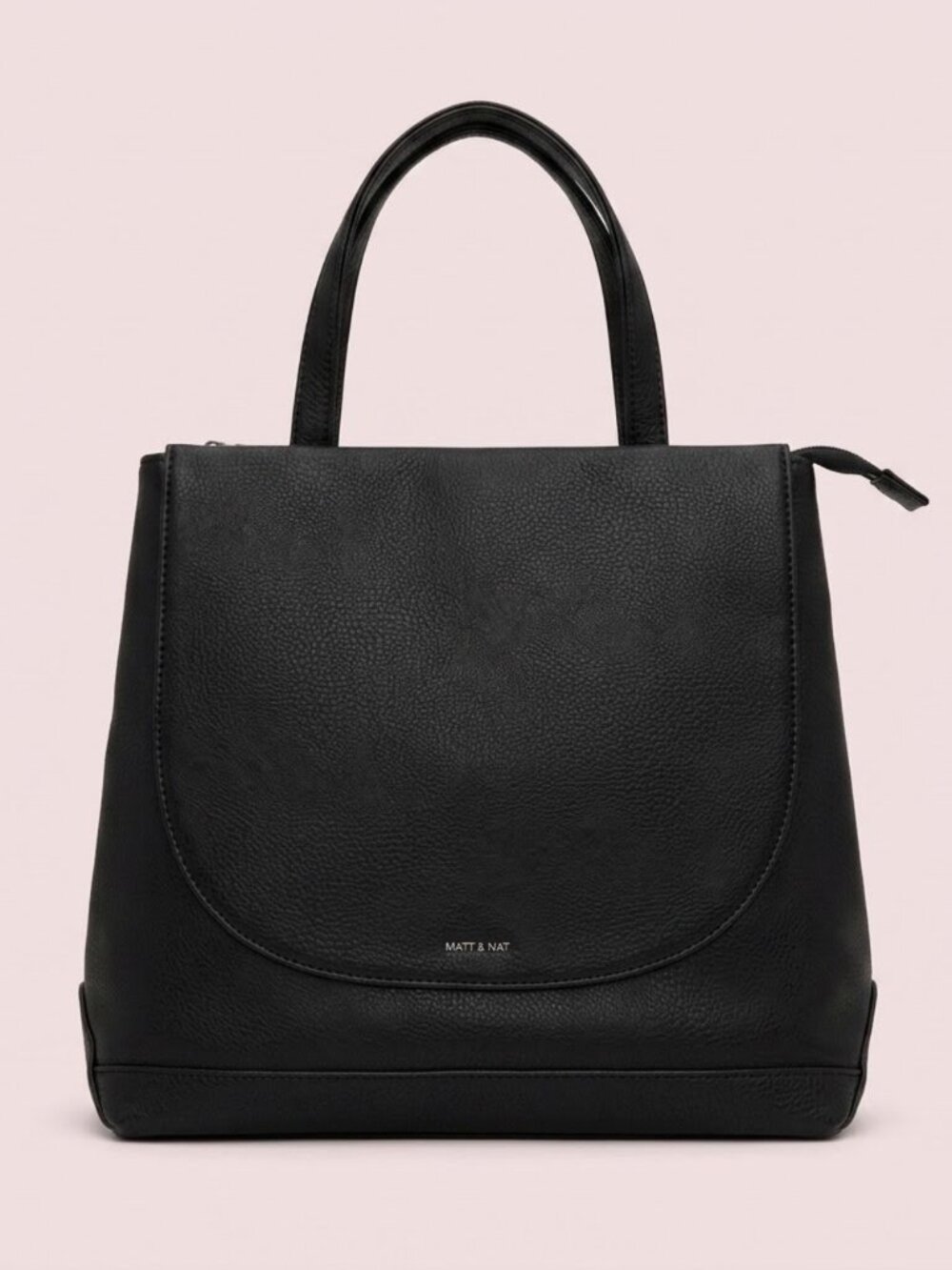 NWT Matt & Nat Black Vegan Leather Bag with Top Handles